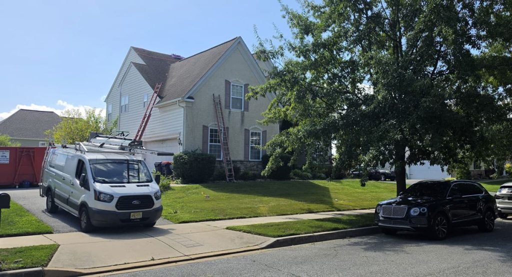 Tearing off the old roof in Middletown, DE